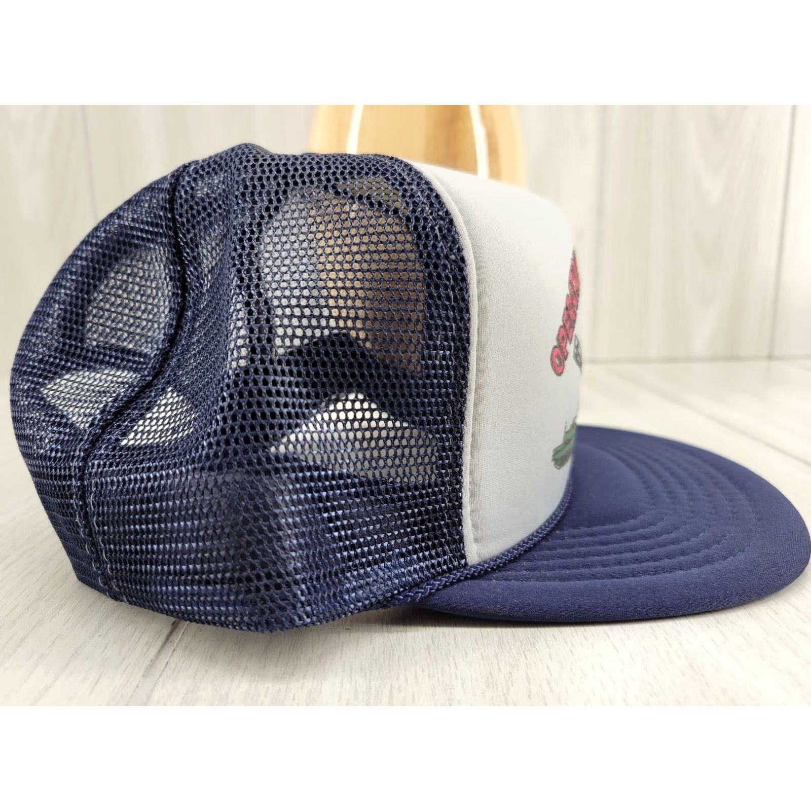 Vintage VINTAGE Operation Desert Storm Hat Snapback Blue Trucker Adjustable Men Blues Storm Hat Size ONE SIZE - 5 Thumbnail