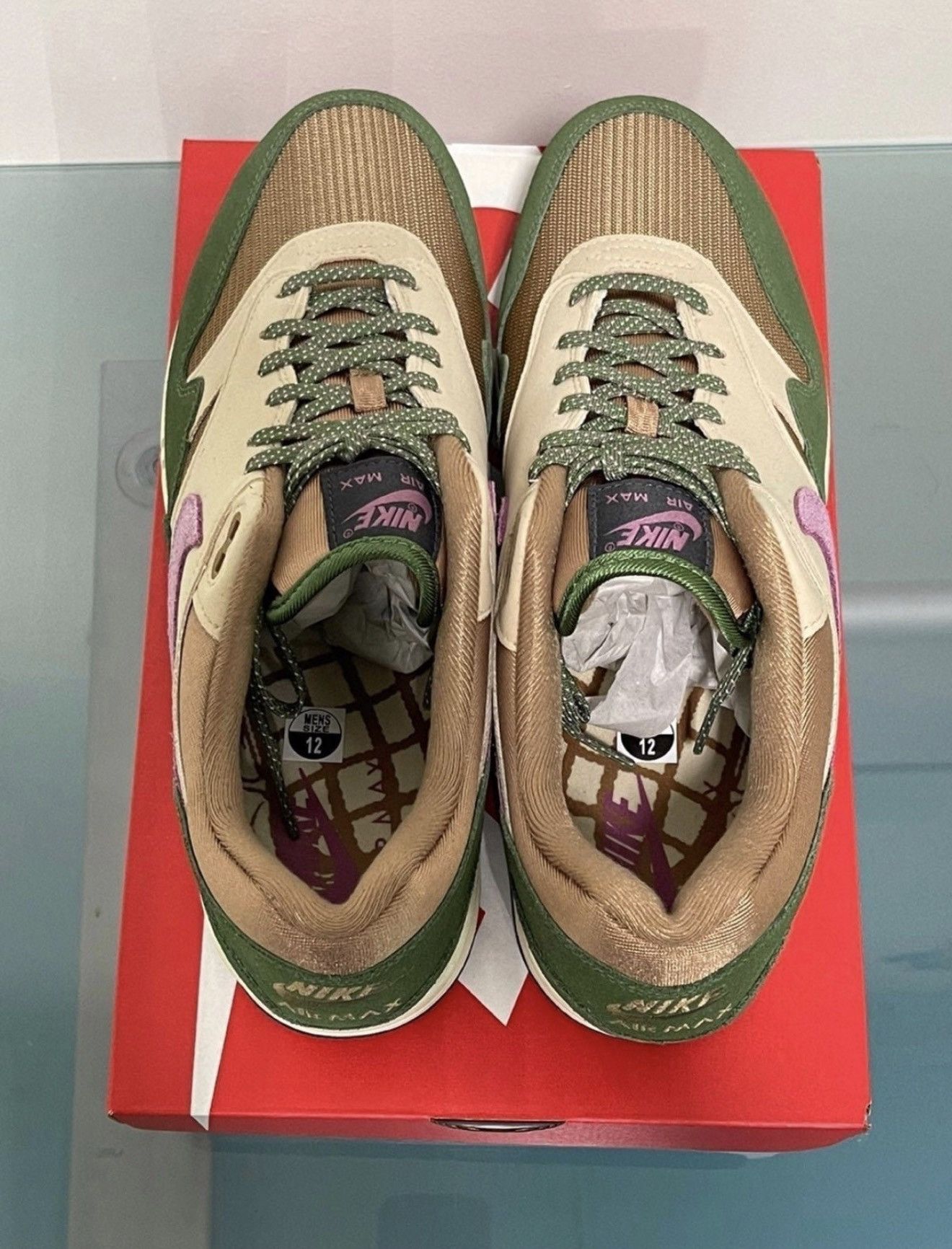 Nike Nike Air Max 1 Treeline Light Bordeax Dark Driftwood Sz 12 Size US 12 / EU 45 - 6 Thumbnail