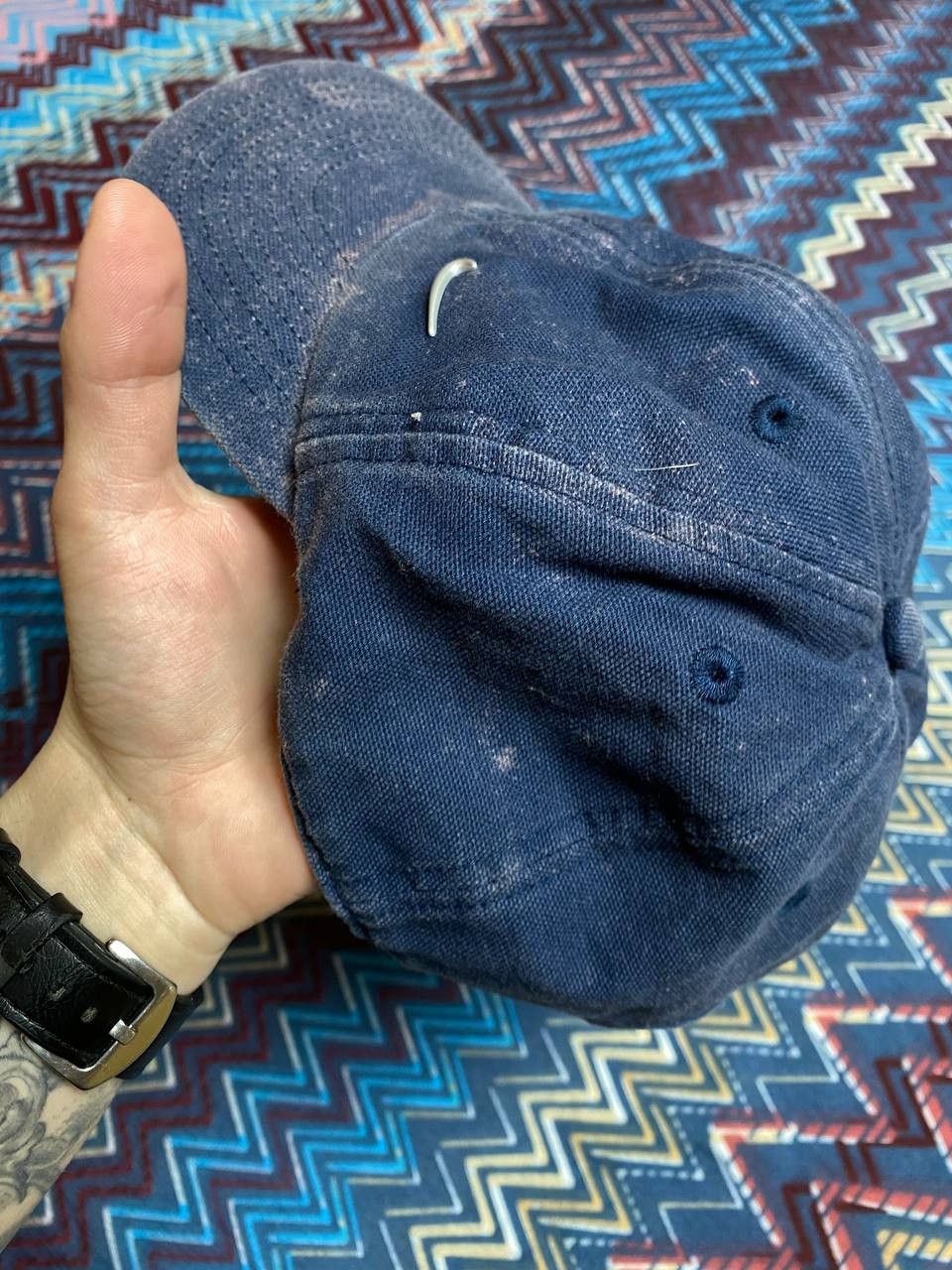 Nike × Vintage Vintage Nike Faded Cap Drill streetwear style cap Size ONE SIZE - 6 Thumbnail