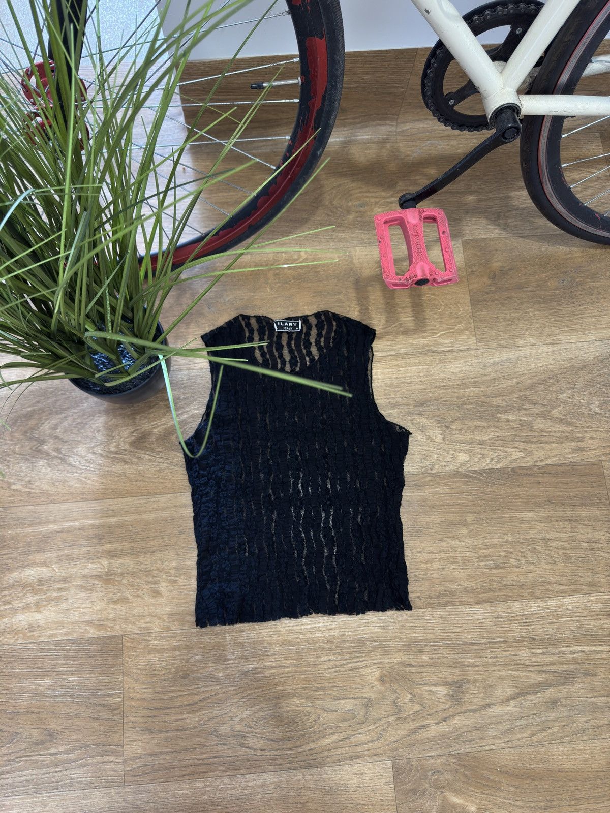 Vintage GUIPURE LACE MESH ISSEY MIYAKE STYLE TANK TOP Size M / US 6-8 / IT 42-44 - 4 Thumbnail