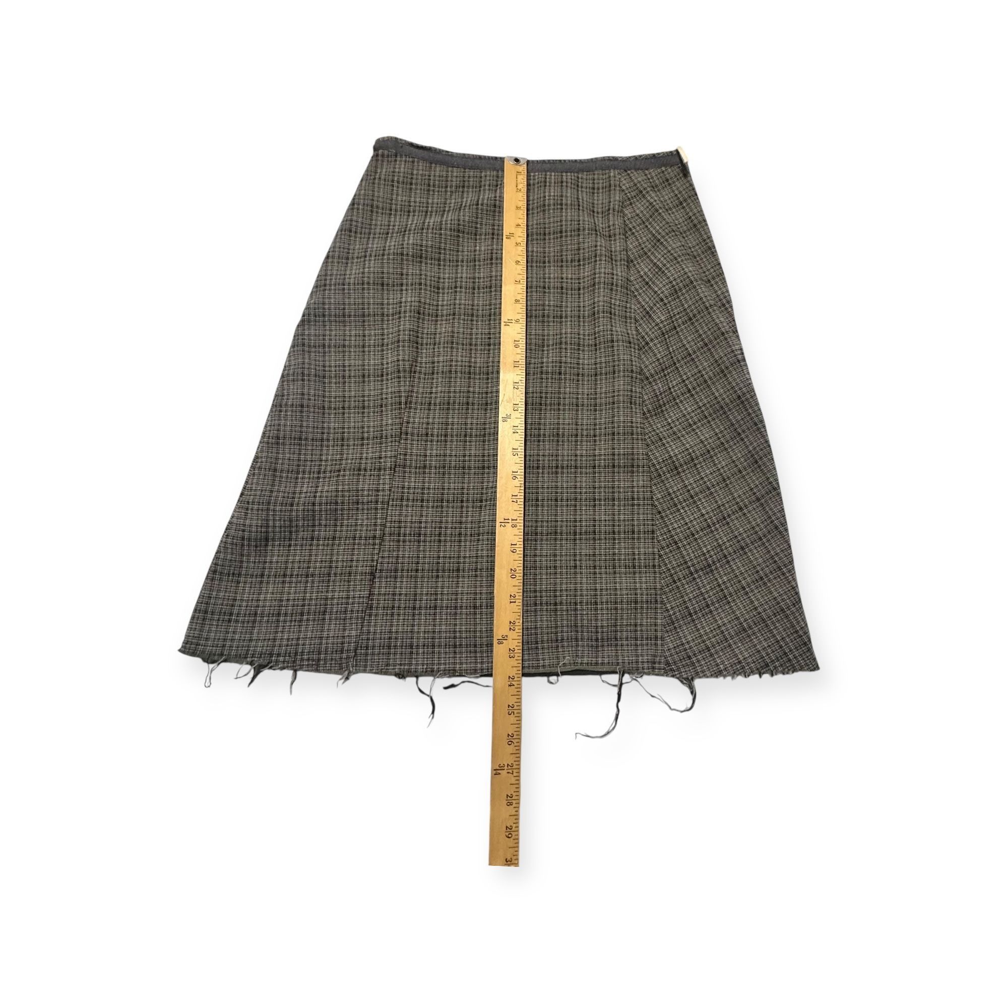 Marni Marni c.2010 Checked A‑Line Skirt IT42 Raw Hem Size 28" / US 6 / IT 42 - 13 Thumbnail