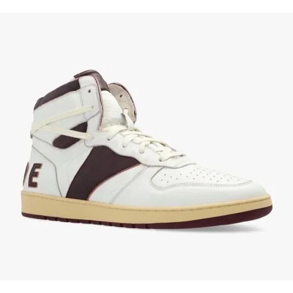 Rhude Rhude Rhecess-Hi Sneakers 7 Men's White Maroon Sneakers New Size US 7 / EU 40 - 11 Thumbnail
