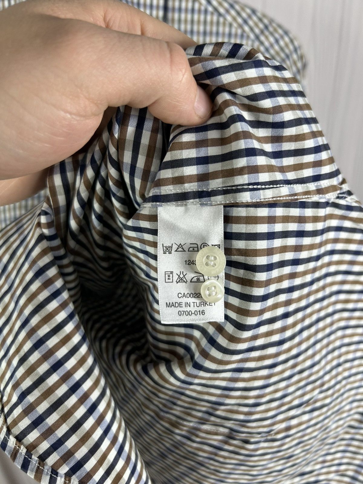 Aquascutum Aquasqutum Iconic Chekered Button Up Shirt Size S Size US S / EU 44-46 / 1 - 8 Thumbnail