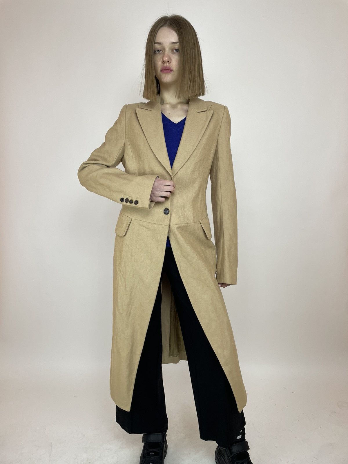 Ann Demeulemeester ANN DEMEULEMEESTER Wool trench coat Womens size 38 Size XS / US 0-2 / IT 36-38 - 4 Thumbnail