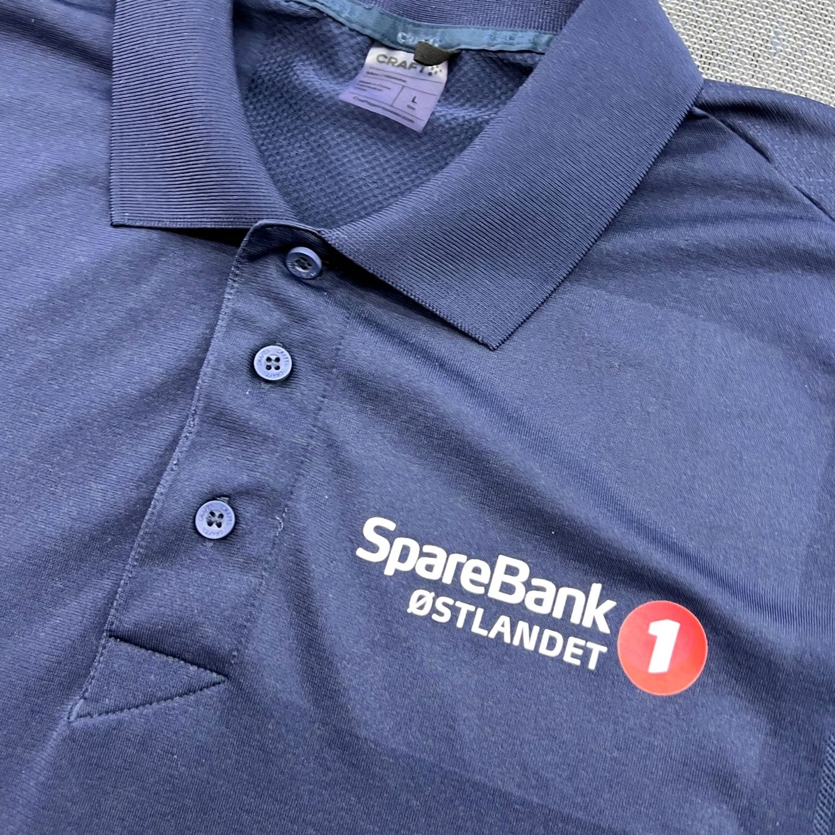 Vintage CRAFT Sparebank Mens Shirt Large Blue Short Sleeves Quick Dry Pique Shirt Mens Large Blue Quick Dry S / M? Size US L / EU 52-54 / 3 - 7 Thumbnail