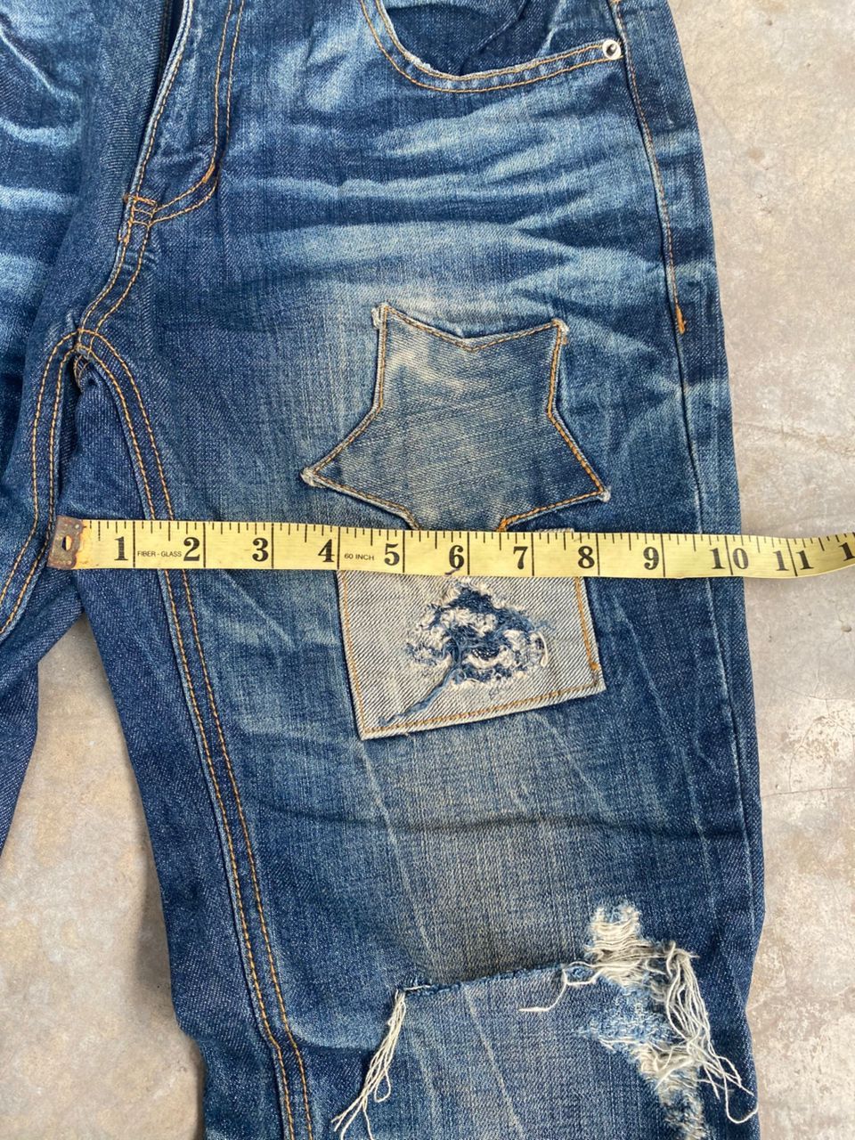 If Six Was Nine 💥FLARE💥SOUL FRANKY AMERICAN STYLE DISTRESSED DENIM Size US 33 - 4 Thumbnail