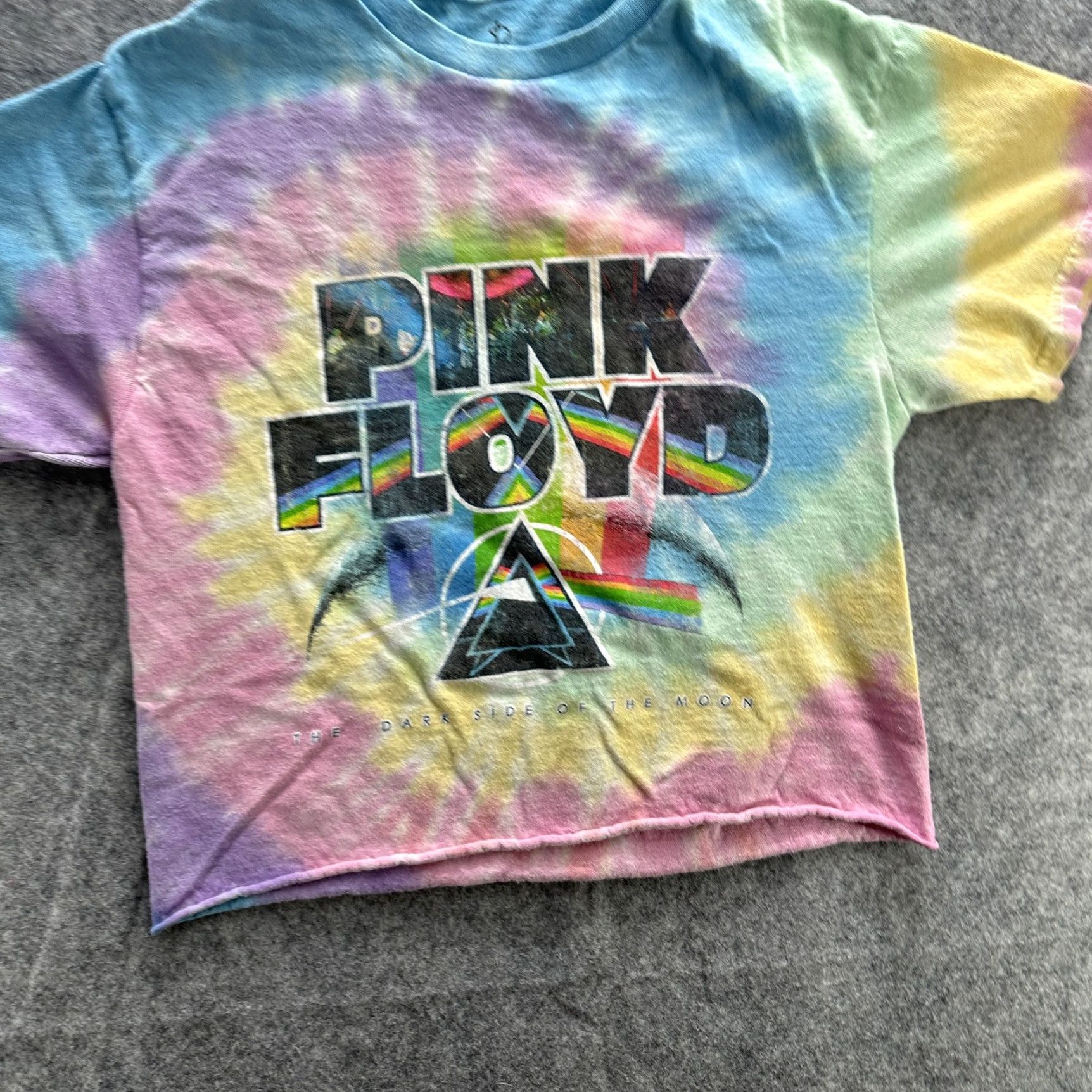 Vintage Pink Floyd Shirt Womens Small Tie Dye Dark Side Of The Moon Band Tee Rainbow Pas Size S / US 4 / IT 40 - 3 Thumbnail
