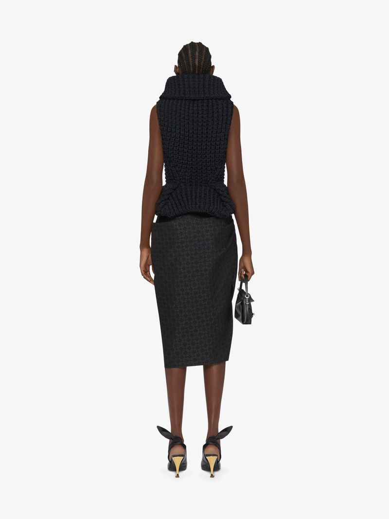 Givenchy o1n1vont0326 Asymmetric Draped Skirt in Black Size 25" / US 0 / IT 36 - 4 Thumbnail