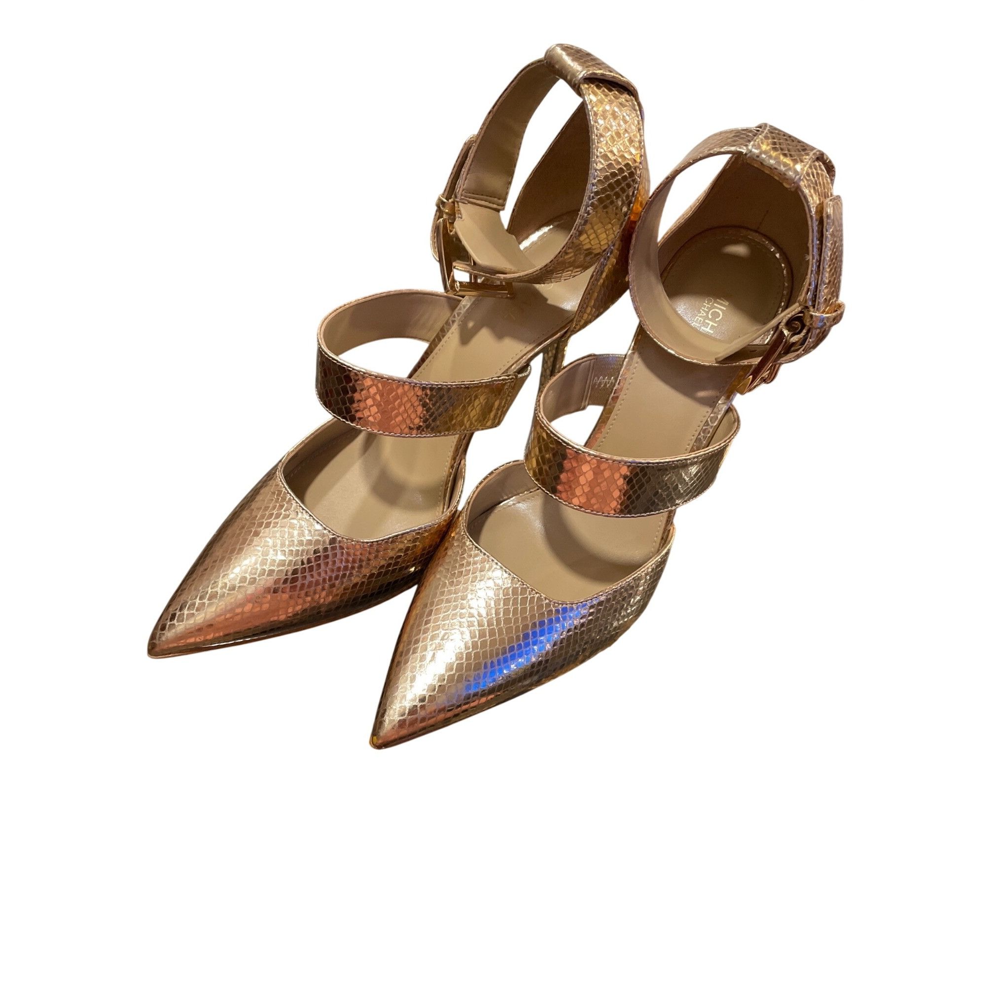 Michael Kors Michael Kors wms authentic gold croc design 4" stilleto heel Size US 8 / IT 38 - 15 Thumbnail