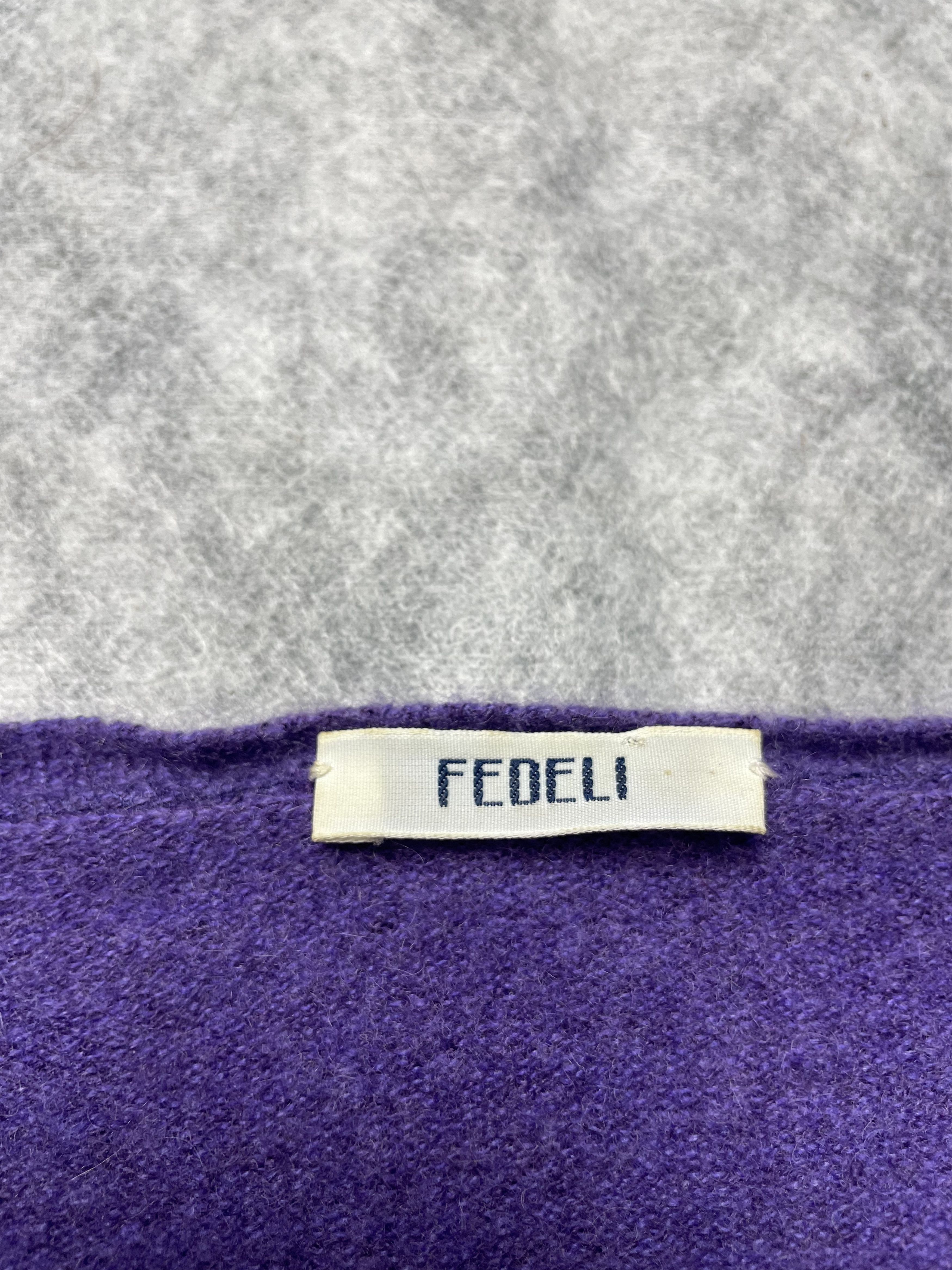 Fedeli FEDELI Cashmere Pullover Sweater Purple Womens Size M / US 6-8 / IT 42-44 - 8 Thumbnail