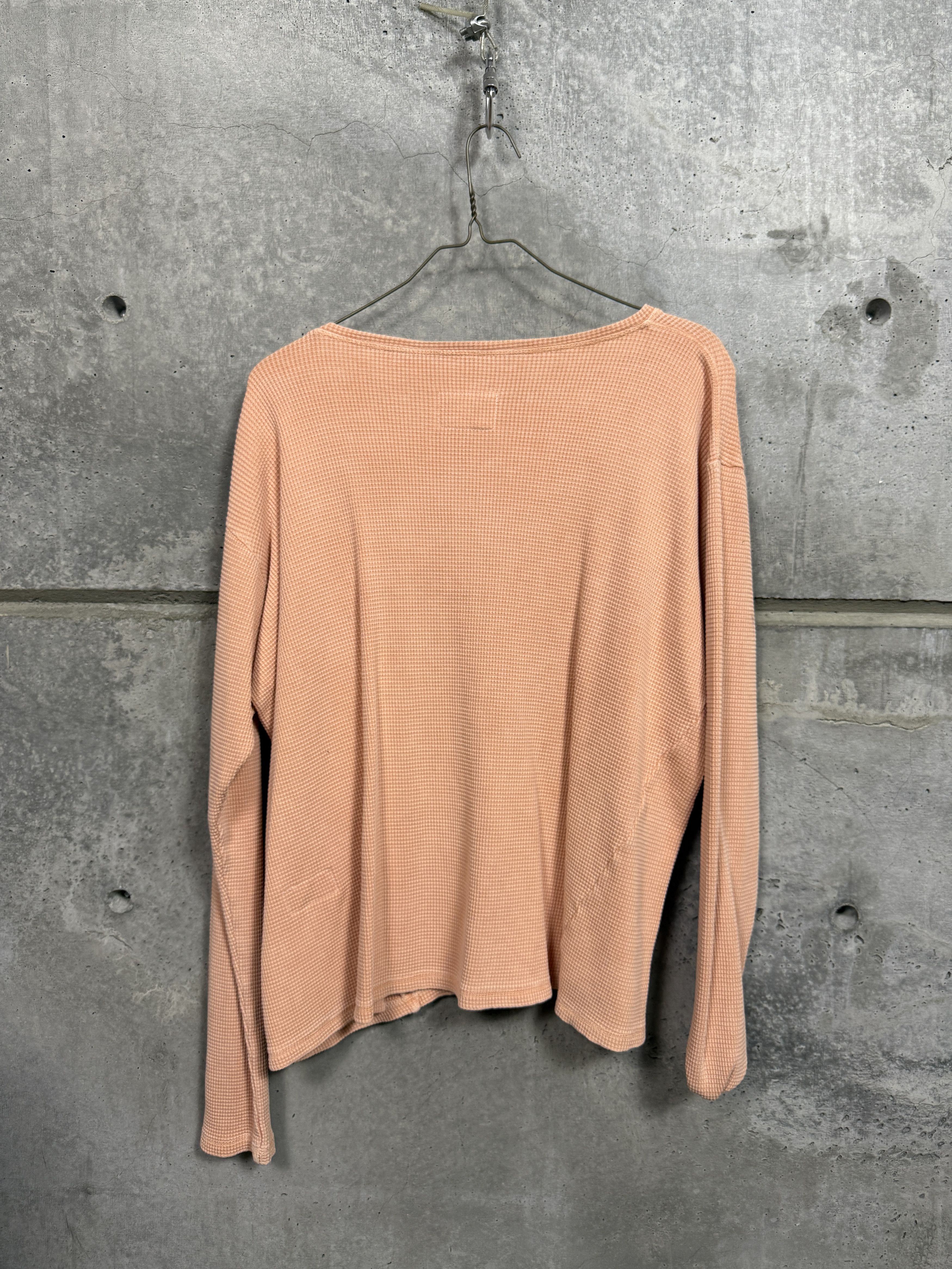 Greg Lauren Greg Lauren Coral Waffle Long Sleeve Shirt Size US S / EU 44-46 / 1 - 2 Thumbnail