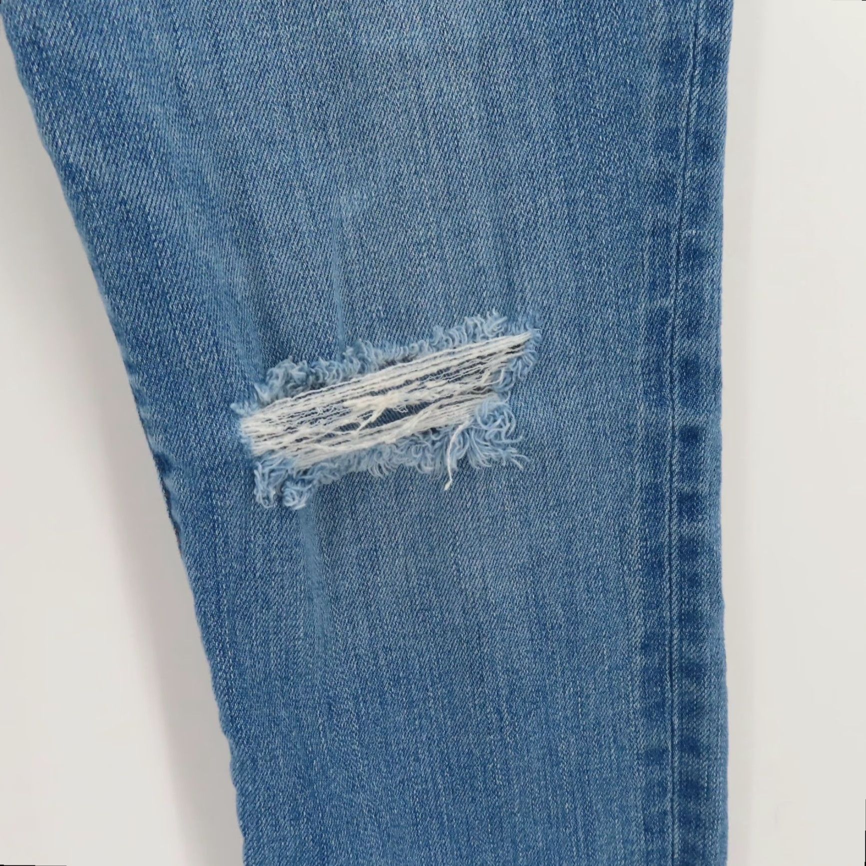 Madewell Madewell Jeans Womens 27 9in High Rise Distressed Raw Hem Denim Blue 5-Pocket Regular Inseam 9 in Size 27" / US 4 / IT 40 - 5 Thumbnail