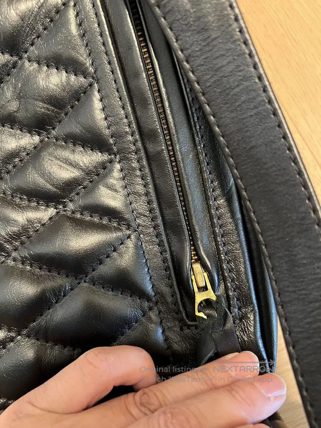 Japanese Brand Langlitz Waist Bag in Black Leather. Size ONE SIZE - 8 Thumbnail