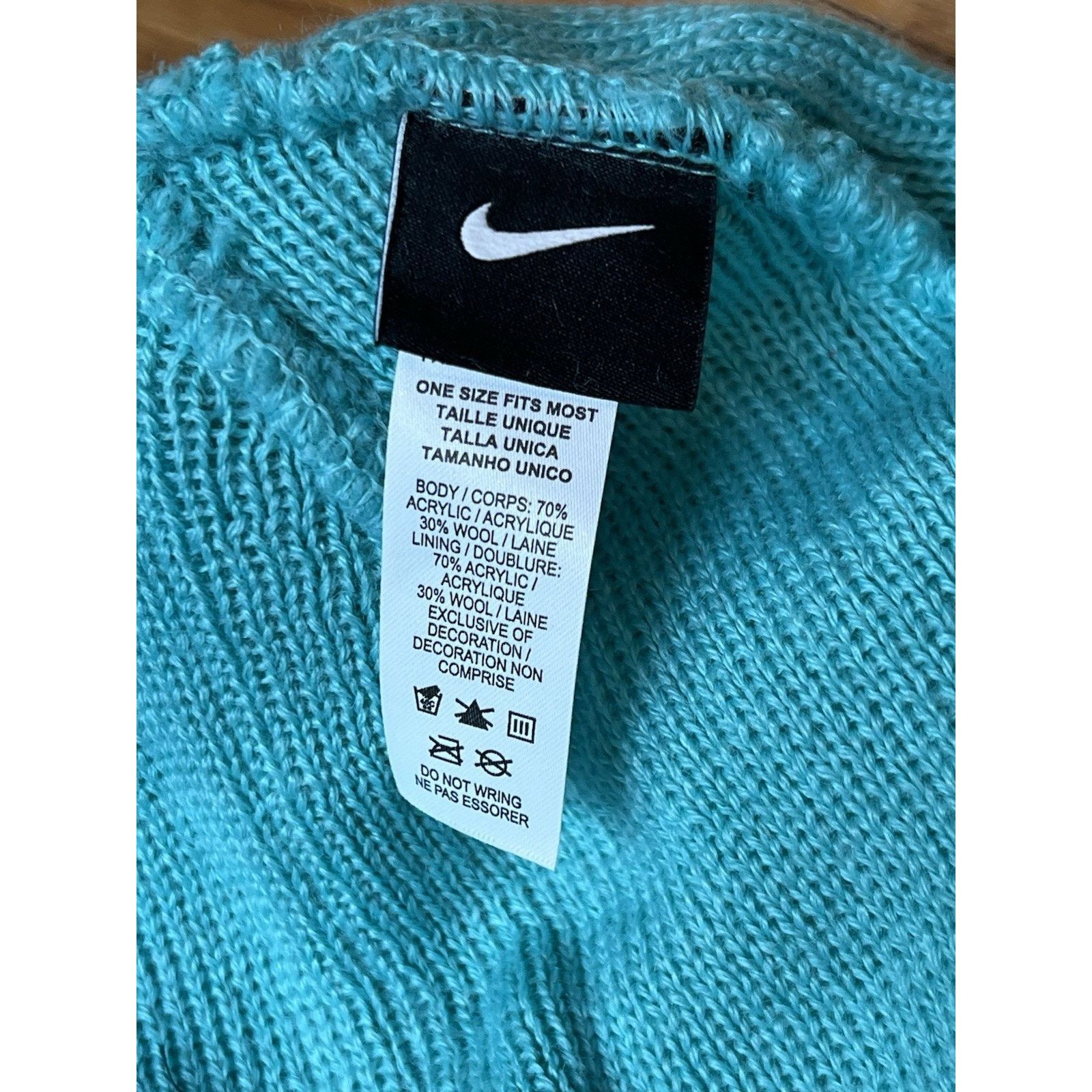 Nike Nike Beanie Knit Turquoise One Size 922172-392 Adult Women's Size ONE SIZE - 3 Thumbnail