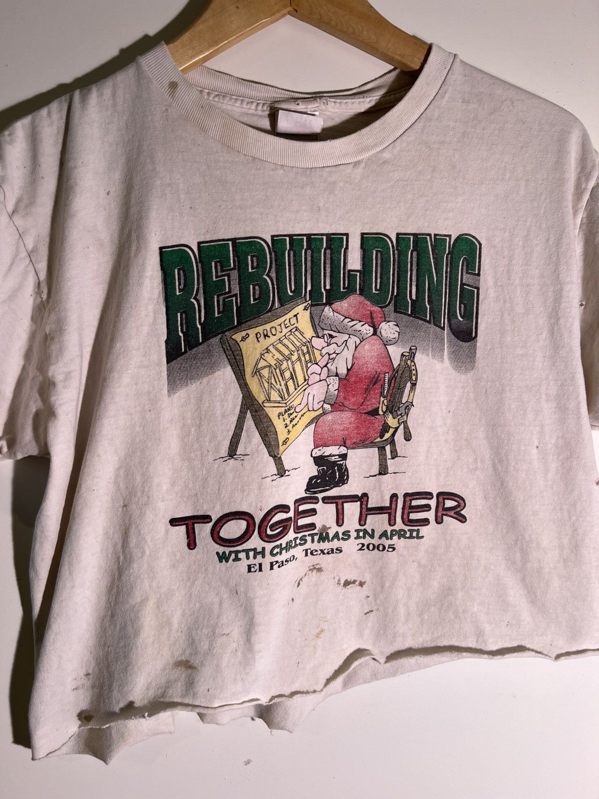 Vintage Y2K 2000’s VTG Vintage Rebuilding Santa Claus Retro T Shirt Size US L / EU 52-54 / 3 - 3 Thumbnail