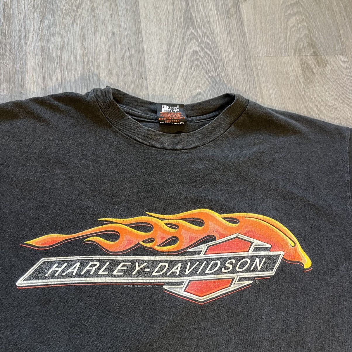 Harley Davidson Vintage 90s Harley Davidson Flames T Shirt XL Grunge ERD Size US XL / EU 56 / 4 - 5 Thumbnail