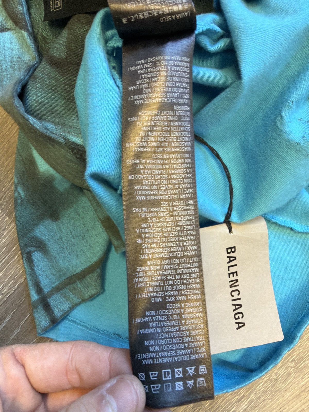 Balenciaga Balenciaga Blue Skater Tee Size US XXL / EU 58 / 5 - 5 Thumbnail