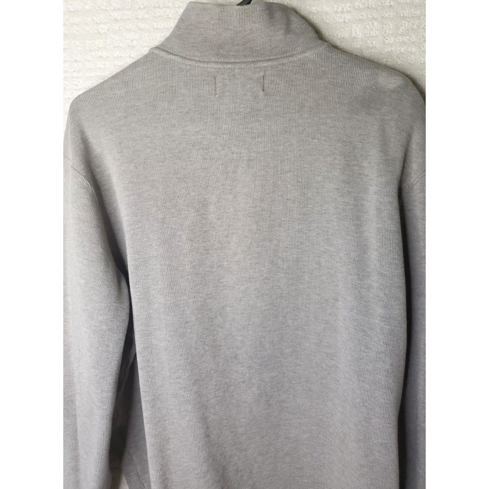 Polo Ralph Lauren Polo Ralph Lauren Sweater Men L Gray Mock Neck 1/4 Zip Pullover Long Sleeve Casual Workwear Modern Logo, Cotton Knit, Regular Fit Size US L / EU 52-54 / 3 - 6 Thumbnail