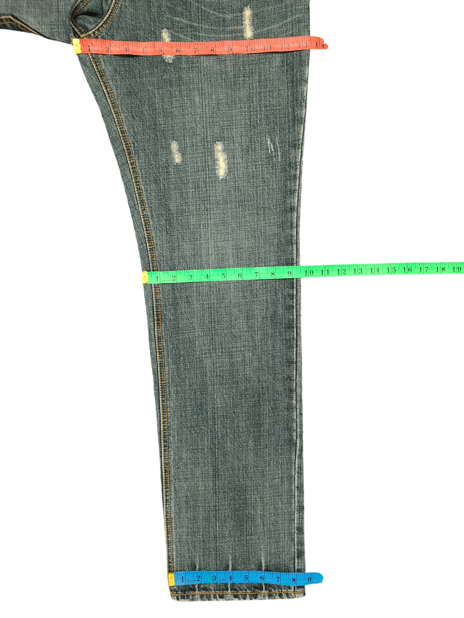 Karakuri Tamashii 2000s Calm Flow Sukajan Floral Distress Jeans Karakuri Style Size US 36 / EU 52 - 10 Thumbnail