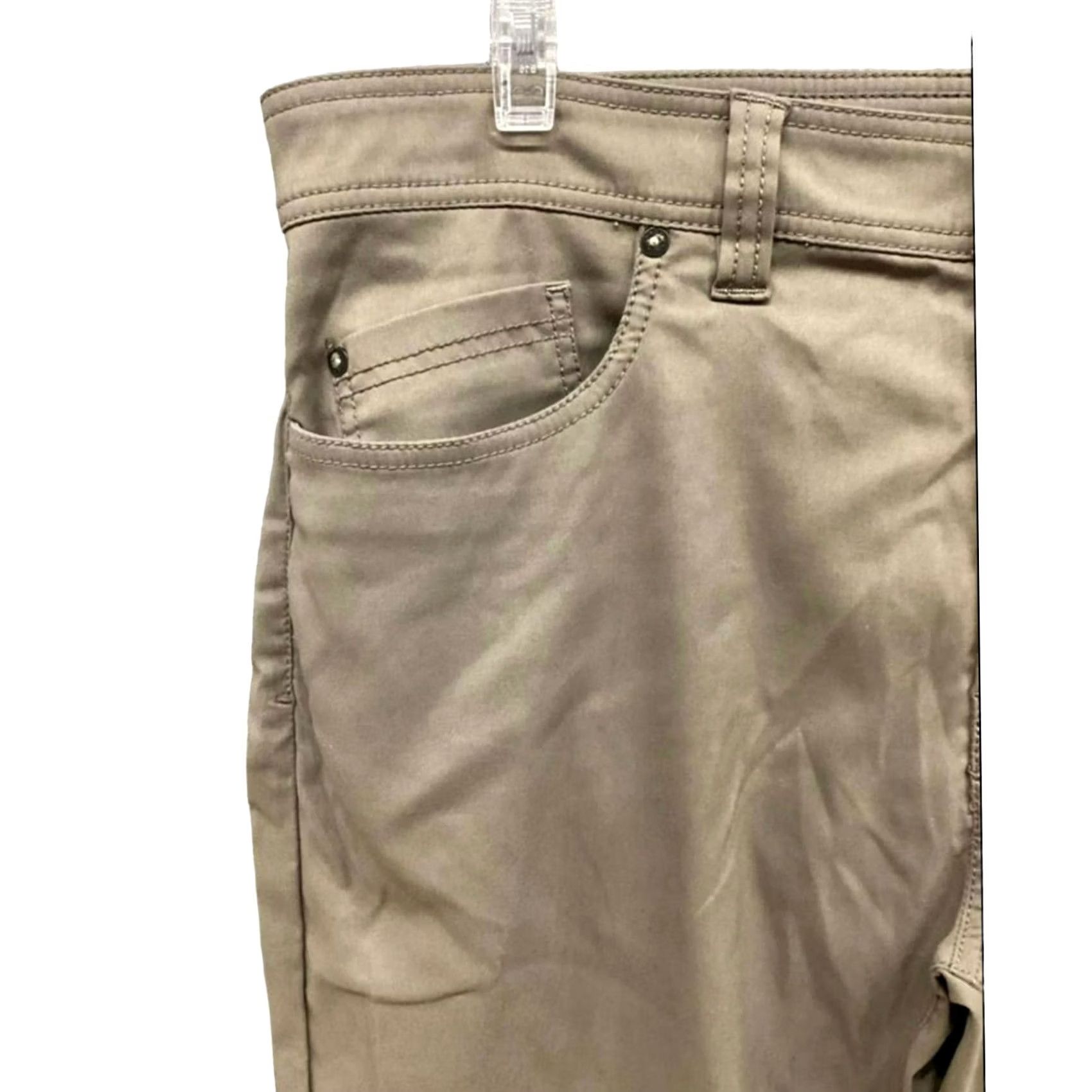 Prana PrAna Pants Men 36x32 Brown Slim Fit Ankle 32 Inseam Regular Size 36W 32L Mens Size US 36 / EU 52 - 4 Thumbnail