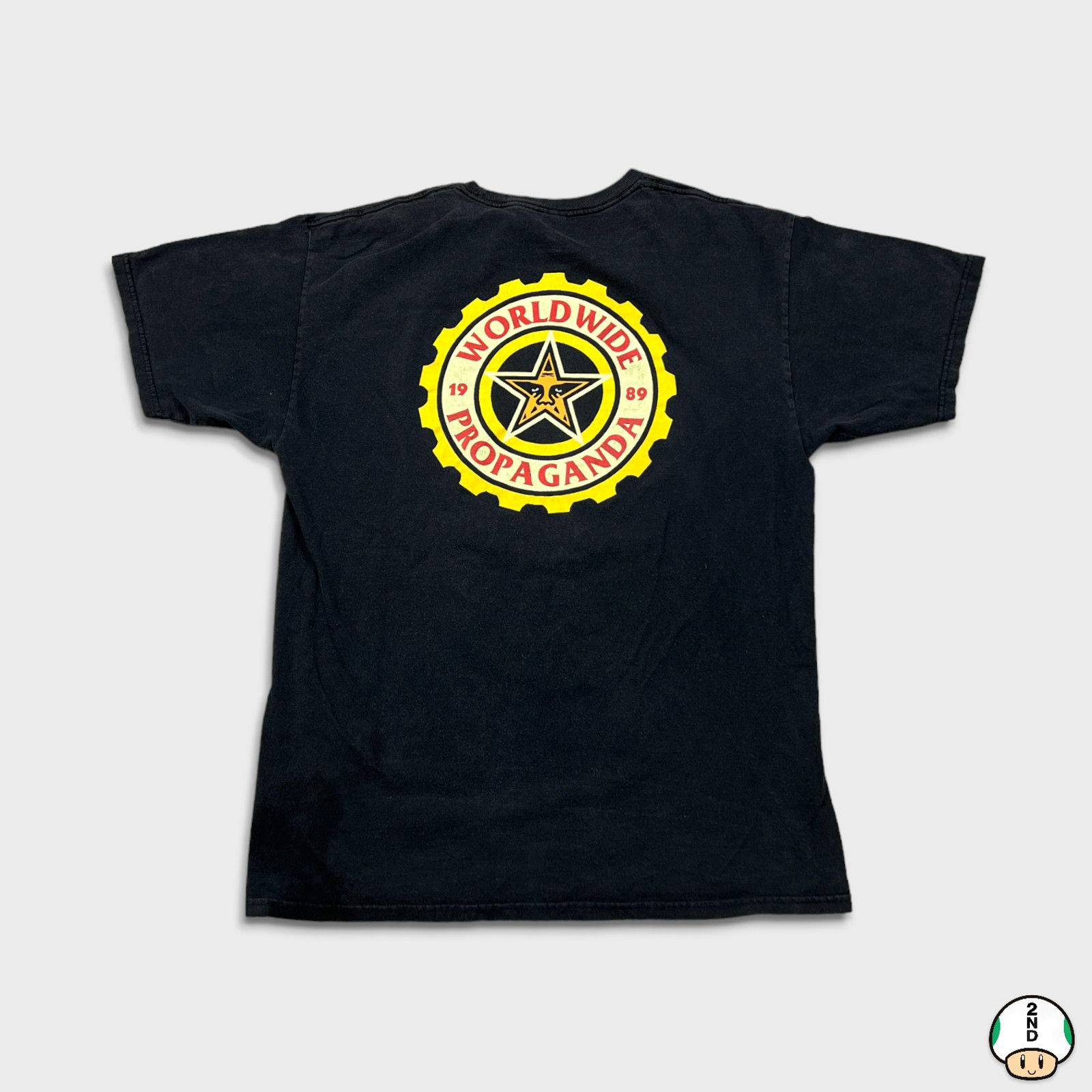 Obey × Vintage Obey T Shirt 1989 Worldwide Propaganda Short Sleeve Tee Size US L / EU 52-54 / 3 - 1 Thumbnail