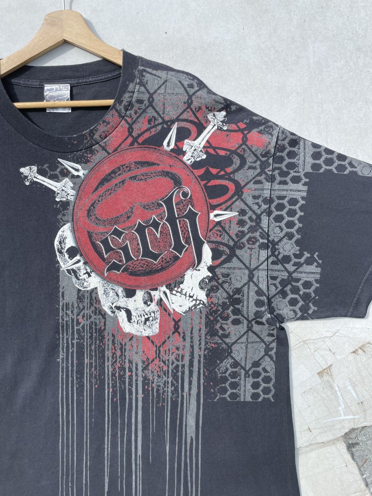 Affliction 🔥Accept Binding Offer🔥 Vintage SRH skull graphic Size US XL / EU 56 / 4 - 2 Thumbnail