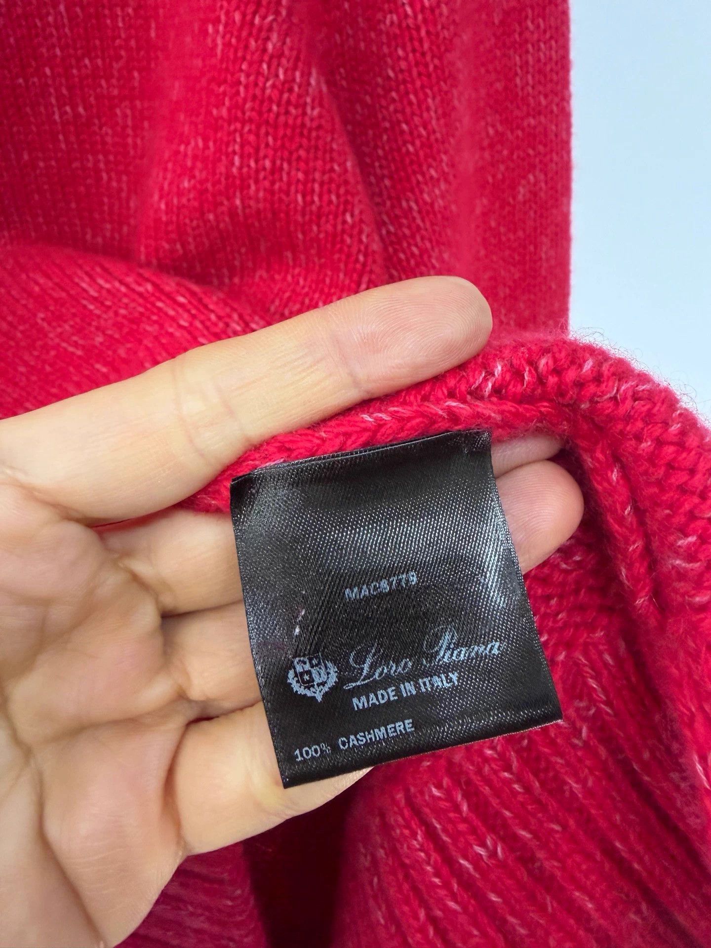 Loro Piana Loro Piana Red Parksville Crewneck Cashmere Sweater 44 Size US S / EU 44-46 / 1 - 3 Thumbnail