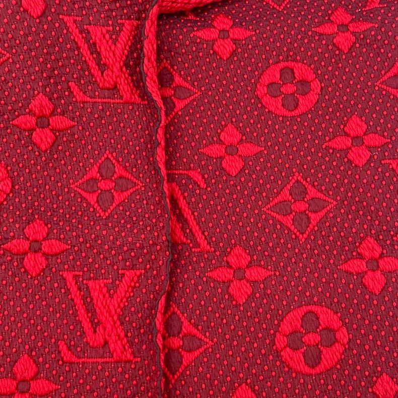 Louis Vuitton Louis Vuitton Red logo presbyopic full print wool fringe s Size ONE SIZE - 7 Thumbnail