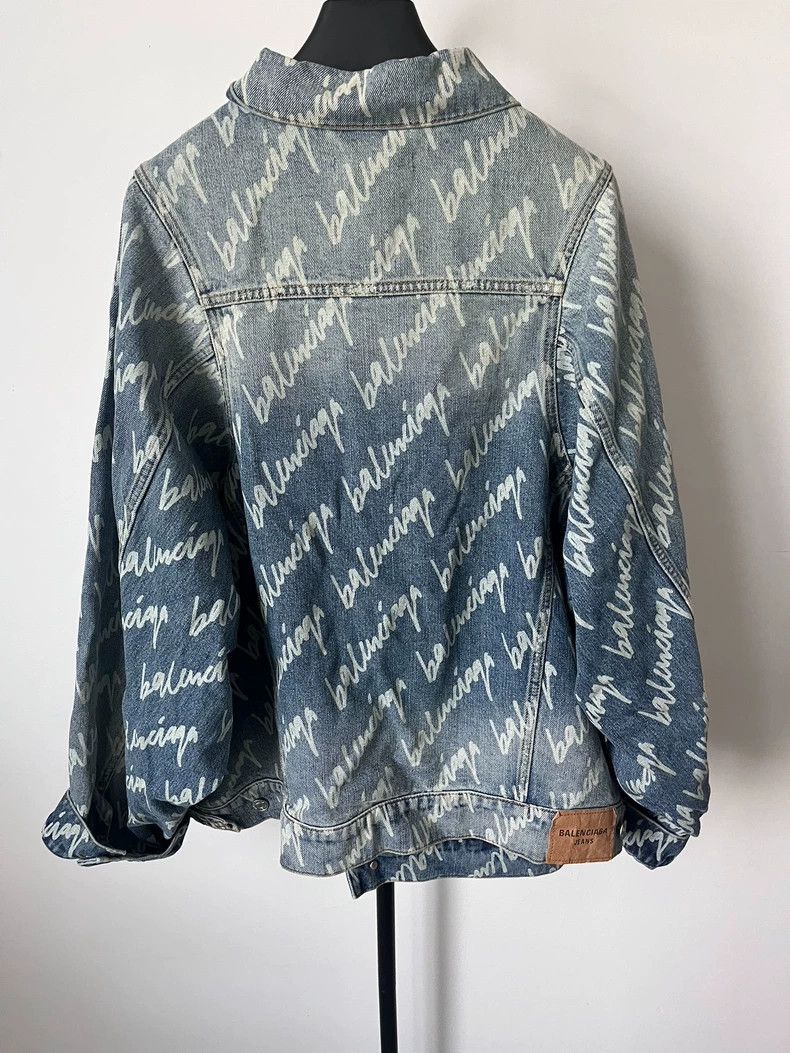 Balenciaga Balenciaga size 38 Denim jacket with full logo of bullet sc Size US M / EU 48-50 / 2 - 2 Thumbnail
