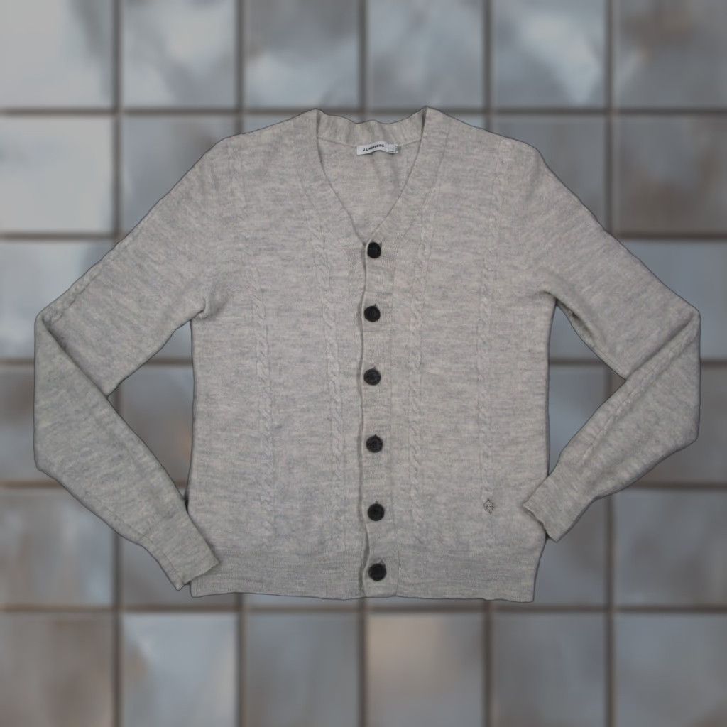 J.Lindeberg J.Lindeberg Mens Gray Merino Wool Cardigan Sweater Long Sleeve Button Up Size US L / EU 52-54 / 3 - 1 Thumbnail