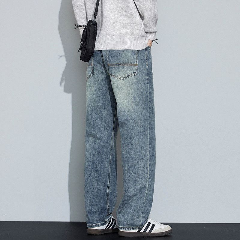 Japanese Brand American retro washed street style men's whiskered jeans Size US 32 / EU 48 - 5 Thumbnail