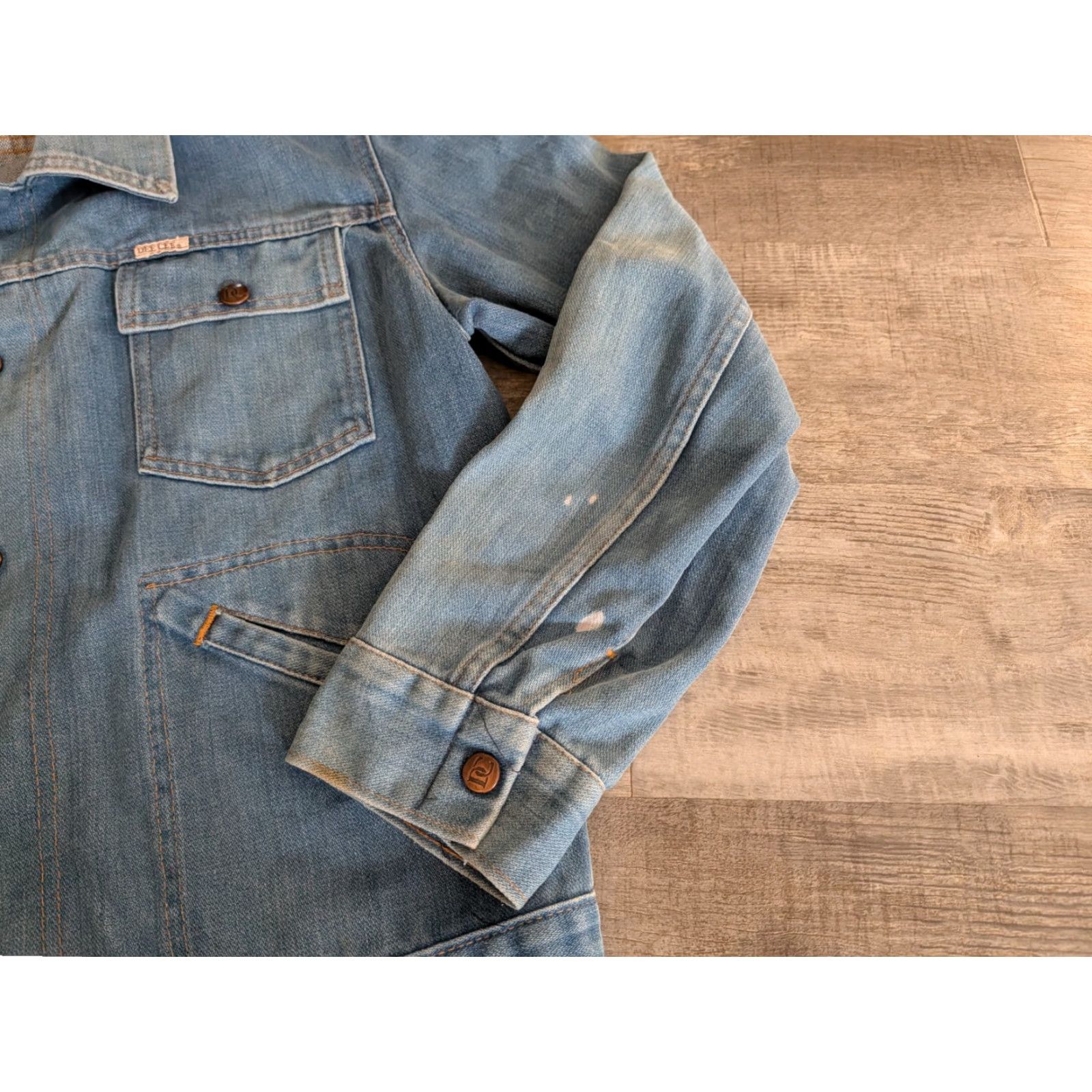 Denime VINTAGE Dee Cee Denim Trucker Jacket Size 42 Blue Classic Casual USA Made 70s/80s Unisex Adults Size 28" / US 6 / IT 42 - 2 Thumbnail