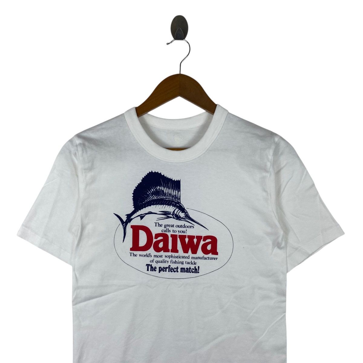 DAIWA × Vintage Vintage 80’ DAIWA JAPAN FISHING Tackle Ads Tee Shirt Top Size US XS / EU 42 / 0 - 2 Thumbnail