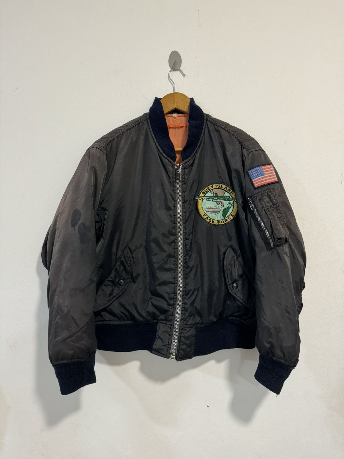Vintage Vintage Faded Busy Island Military Bomber Jacket Size US M / EU 48-50 / 2 - 1 Thumbnail