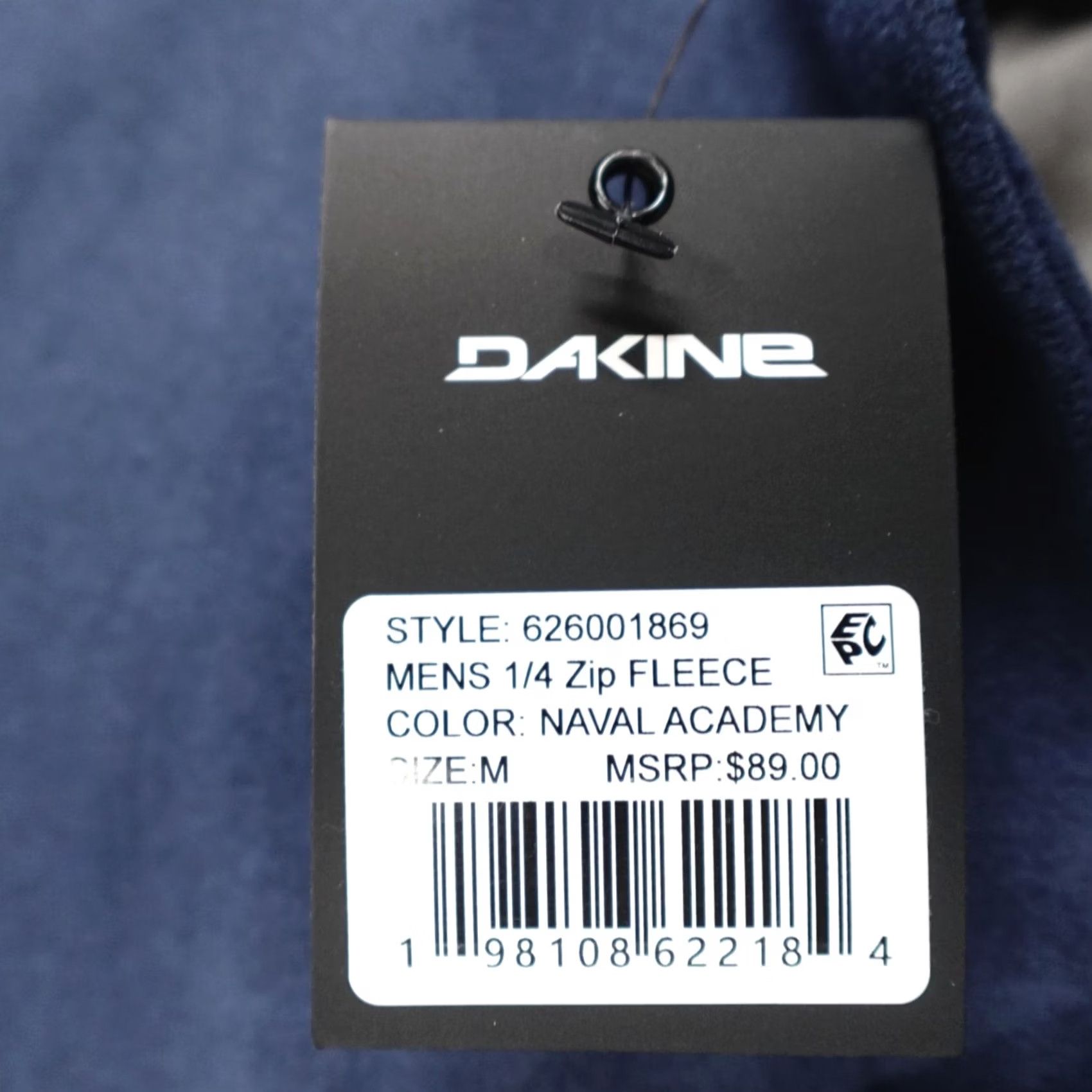 Dakine DAKINE 1/4 Zip Fleece Pullover NAVAL ACADEMY BLUE Stretch Men's Size M Shirt, Regular, Logo, Zip, Mock Neck, Long Sleeve, Activewear, Casual, Travel Size US M / EU 48-50 / 2 - 4 Thumbnail