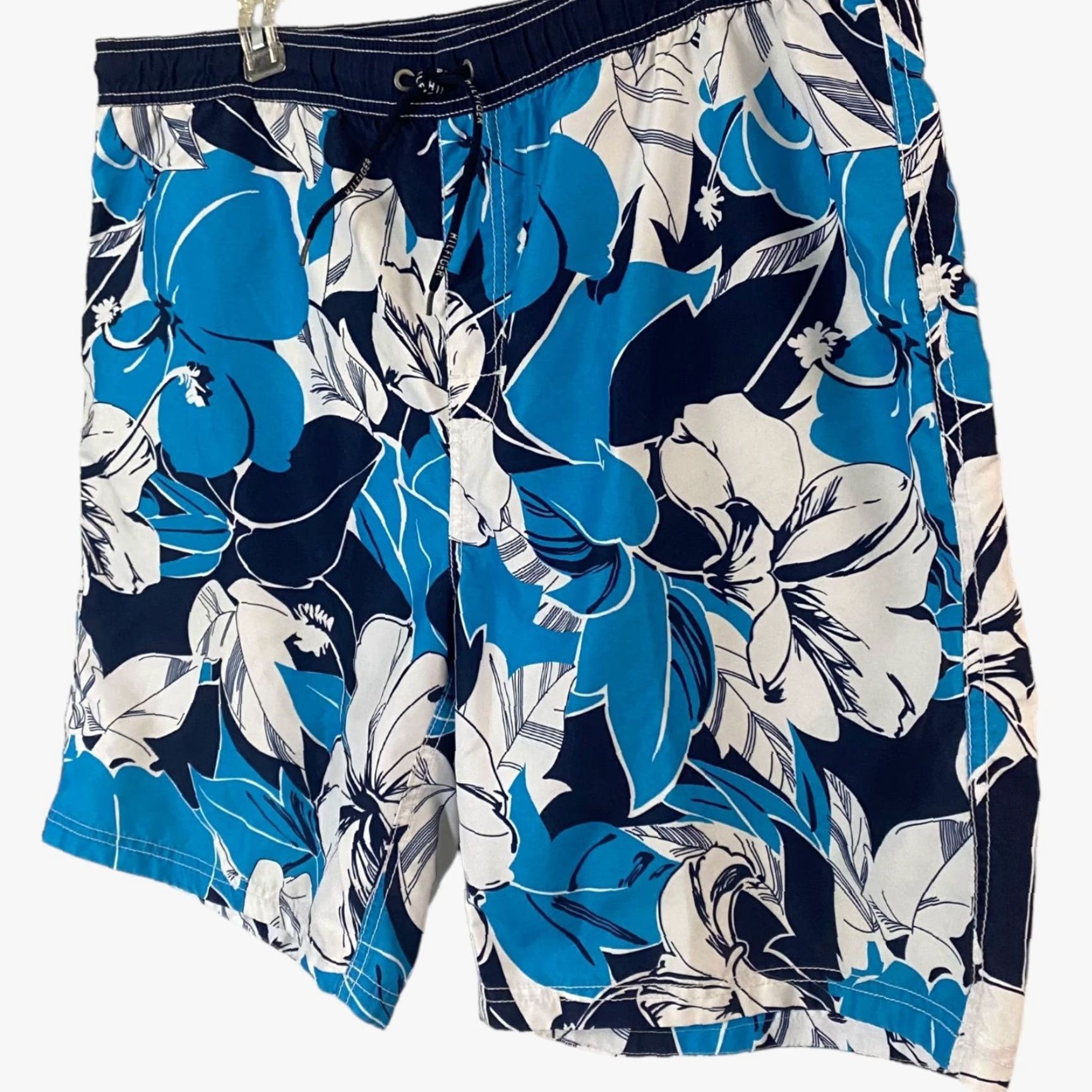 Tommy Hilfiger Tommy Hilfiger Tropical Floral Swim Trunks Men's XL Blue Lined Beach Shorts Size US 36 / EU 52 - 3 Thumbnail