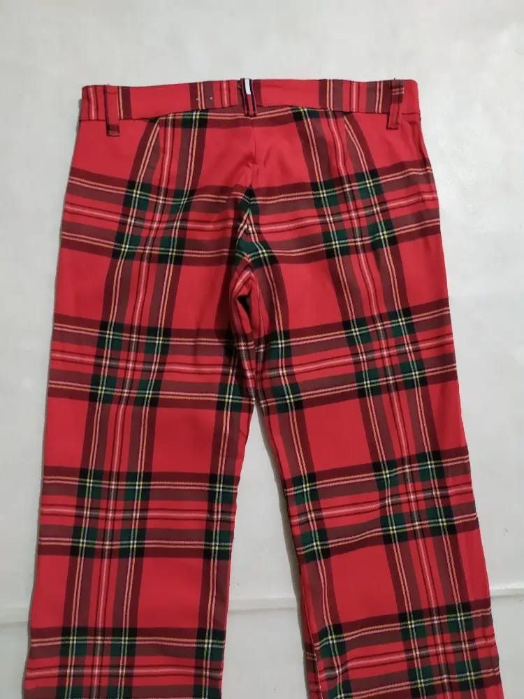 Japanese Brand Tommy Hilfiger Red Check Nice design pants no back pocket Size US 29 - 6 Thumbnail