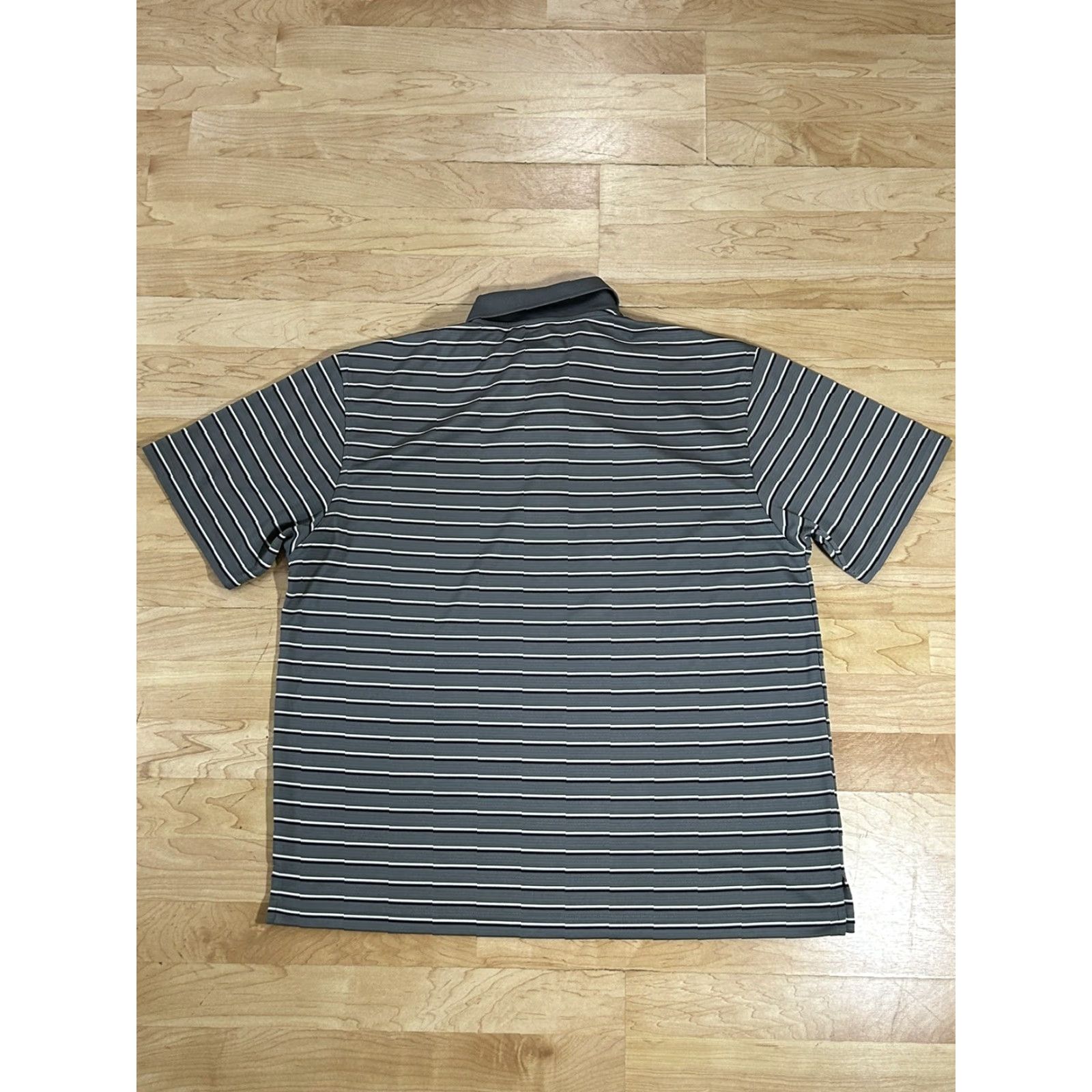 Vintage Mens Grand Slam Gray Striped Performance Golf Shirt Polo XL Mens Size US XL / EU 56 / 4 - 2 Thumbnail