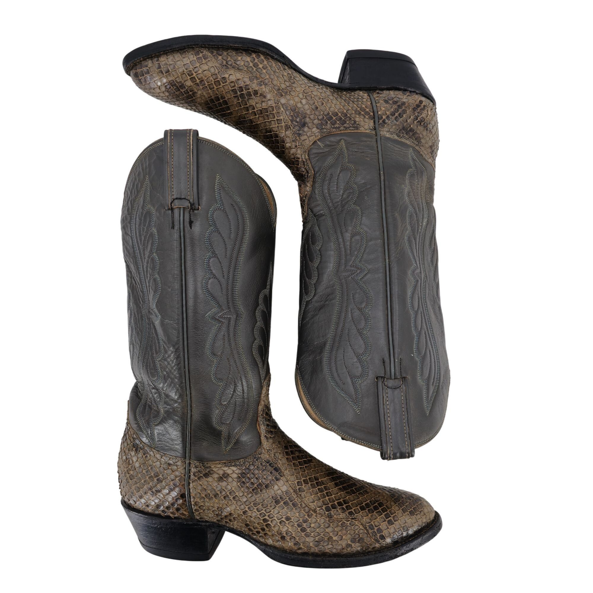 Tony Lama Vintage Anaconda Snakeskin Tony Lama Mens 9E Gold Label Boot Size US 9 / EU 42 - 5 Thumbnail