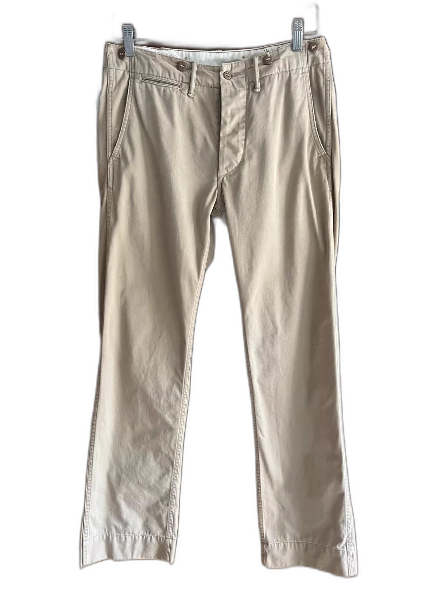 RRL Ralph Lauren RRL Double RL Khaki Suspender Officer Pants Size US 28 / EU 44 - 1 Thumbnail