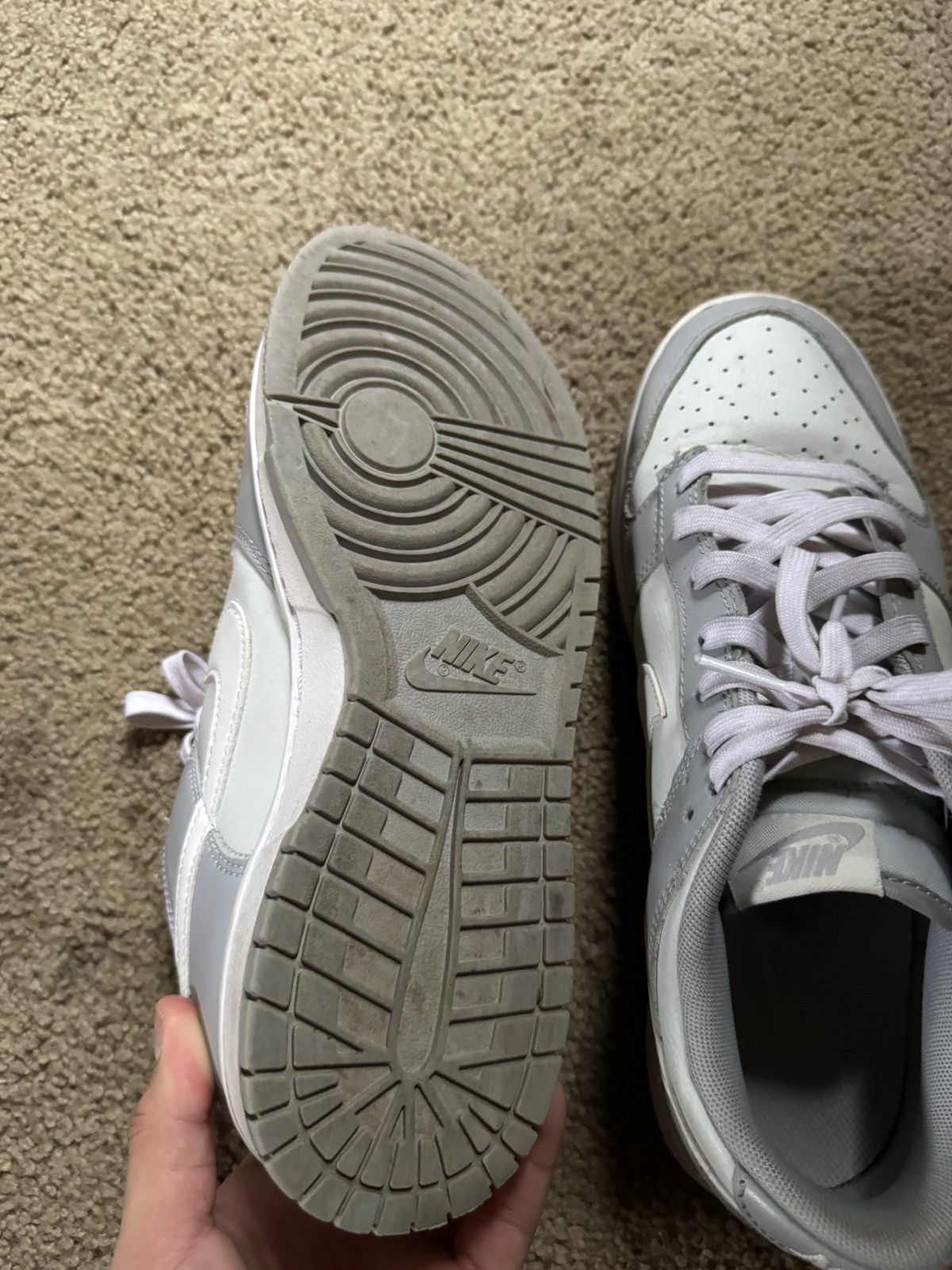 Nike Nike Dunk Low Grey Wolf Fog Size US 9.5 / EU 42-43 - 6 Thumbnail