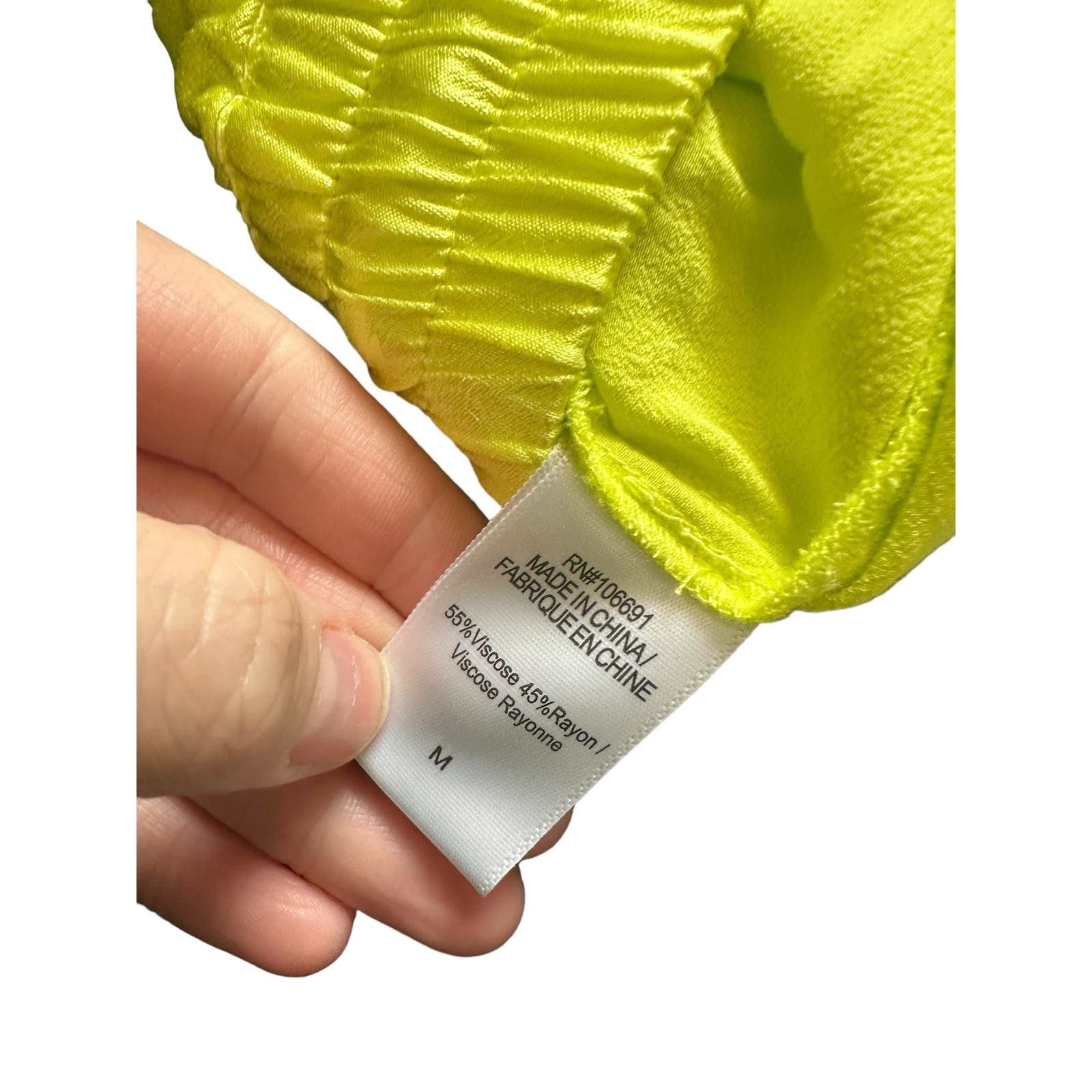 Young Fabulous & Broke YFB Women's Medium Boxer Silky Lime Green Drawstring Shorts Size 30" / US 8 / IT 44 - 3 Thumbnail