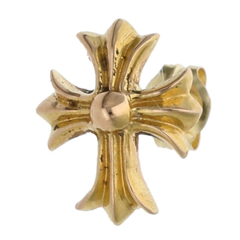 Chrome Hearts Gold earrings 22K No2 CH CRS/22K CH Cross Stud | Grailed