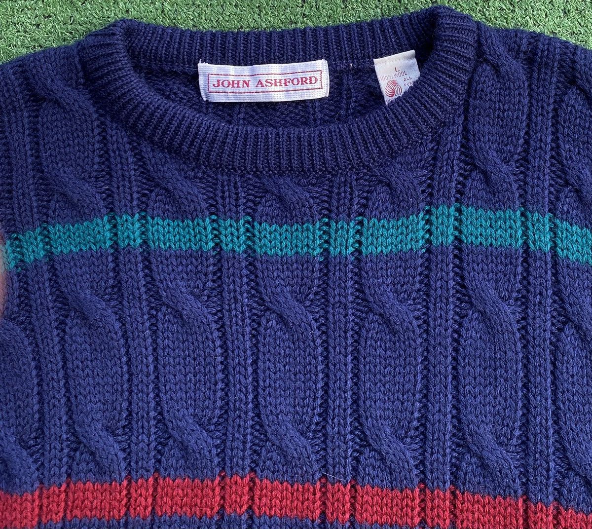 John Ashford Vintage 90’s John Ashford Striped 100% Wool Sweater Medium Size US M / EU 48-50 / 2 - 4 Thumbnail