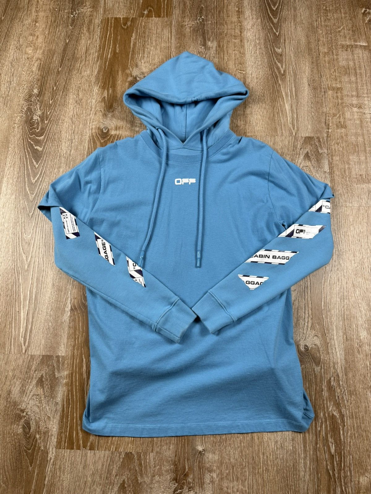 Off-White Off White x Virgil Airport Tape Shirt Hoodie Size US XS / EU 42 / 0 - 1 Thumbnail