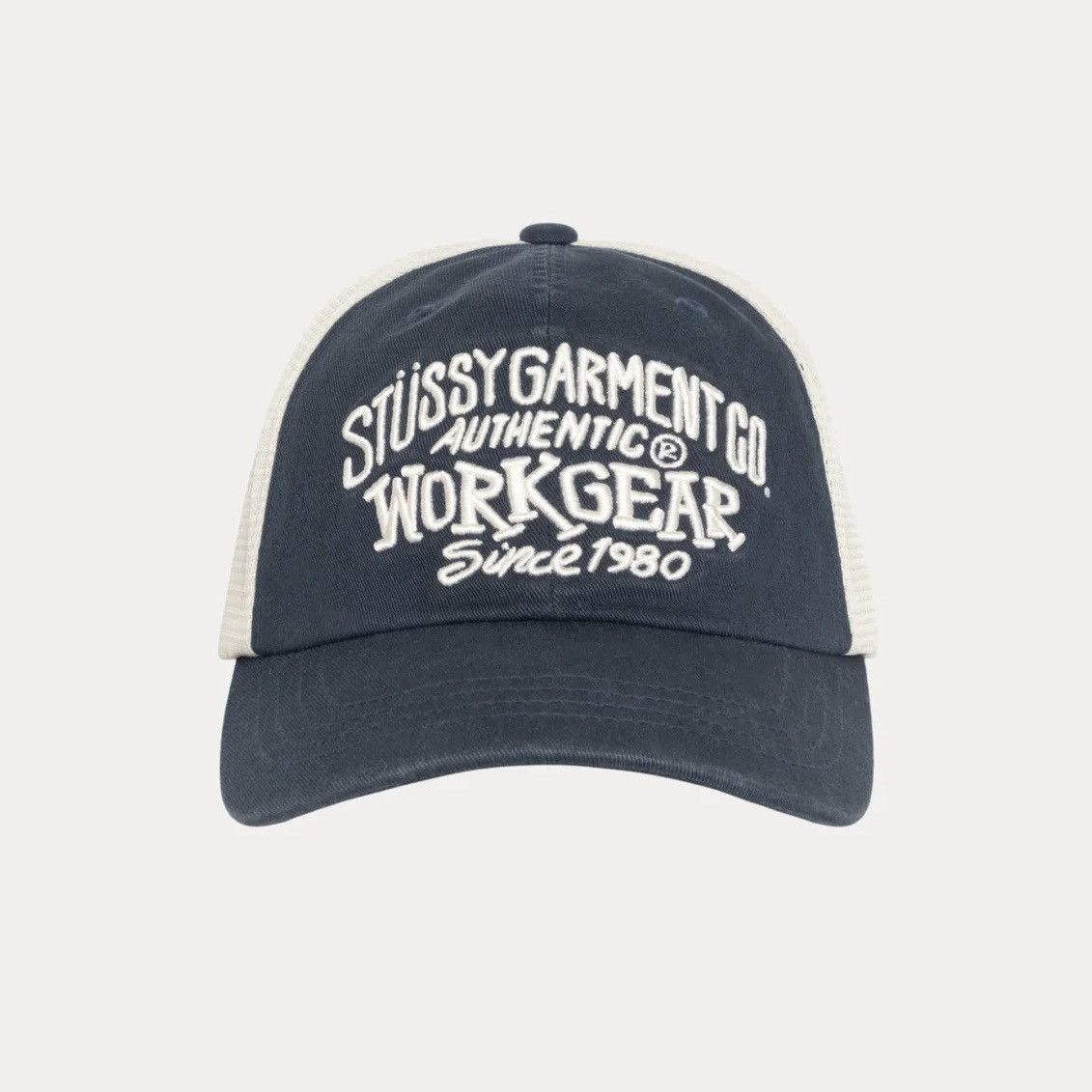 Stussy Low Pro Workgear Strapback Navy Trucker Mesh Hat