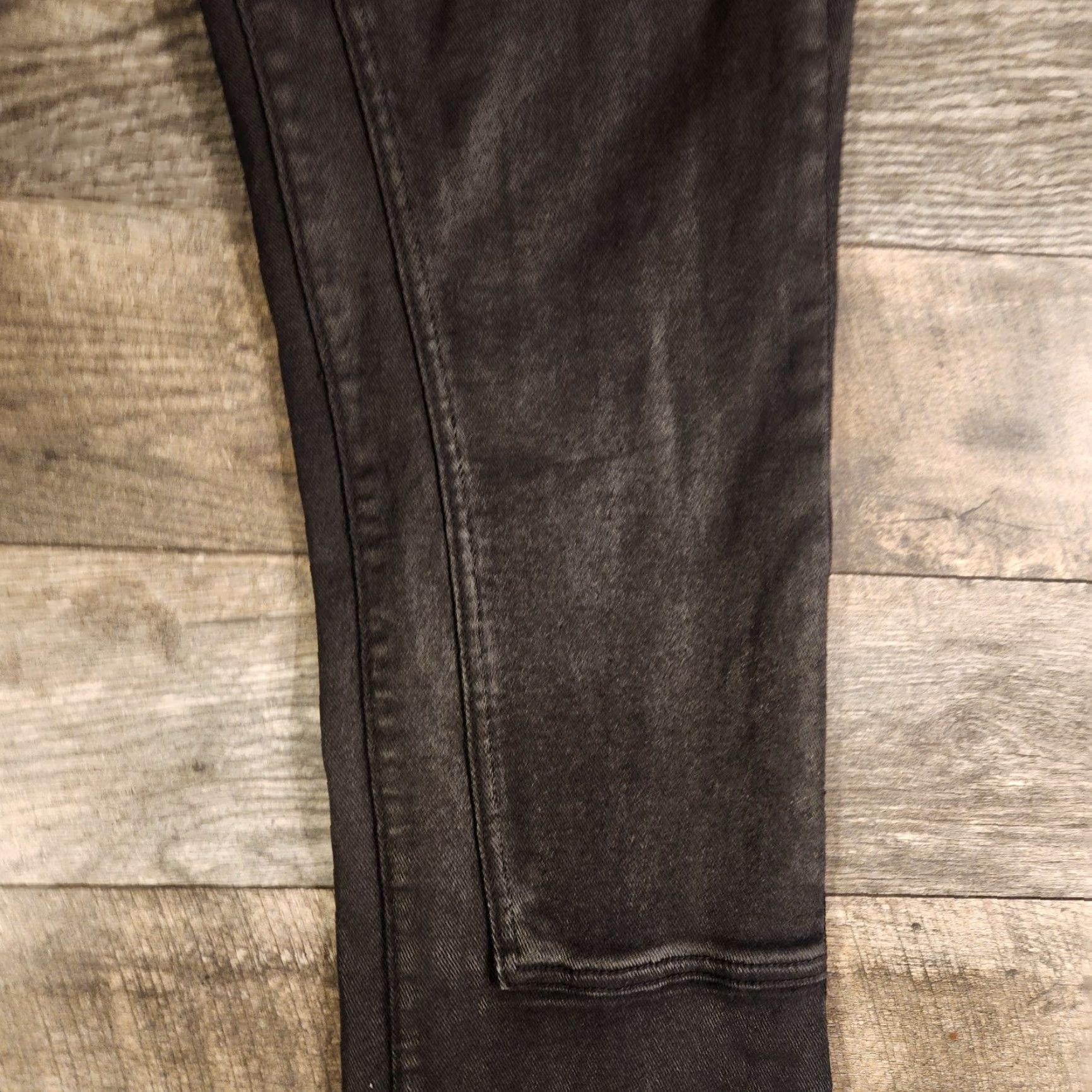 Vintage Guapi Jeans Mens 40x37 Stacked Waxed Black Carpenter Pockets Distressed Cargo Pocket Slim Regular Jeans 40 In Se 37 In Navy? Size US 40 / EU 56 - 4 Thumbnail