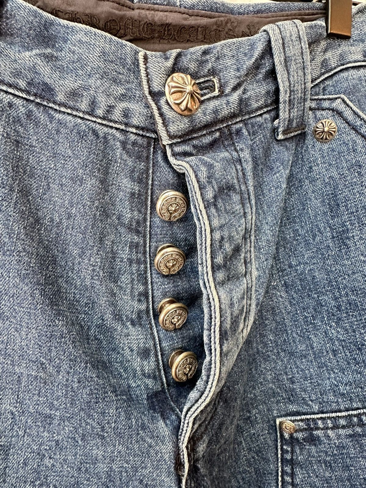 Chrome Hearts CHROME HEARTS DOUBLE KNEE CARPENTER DENIM SHORTS Size US 31 - 3 Thumbnail