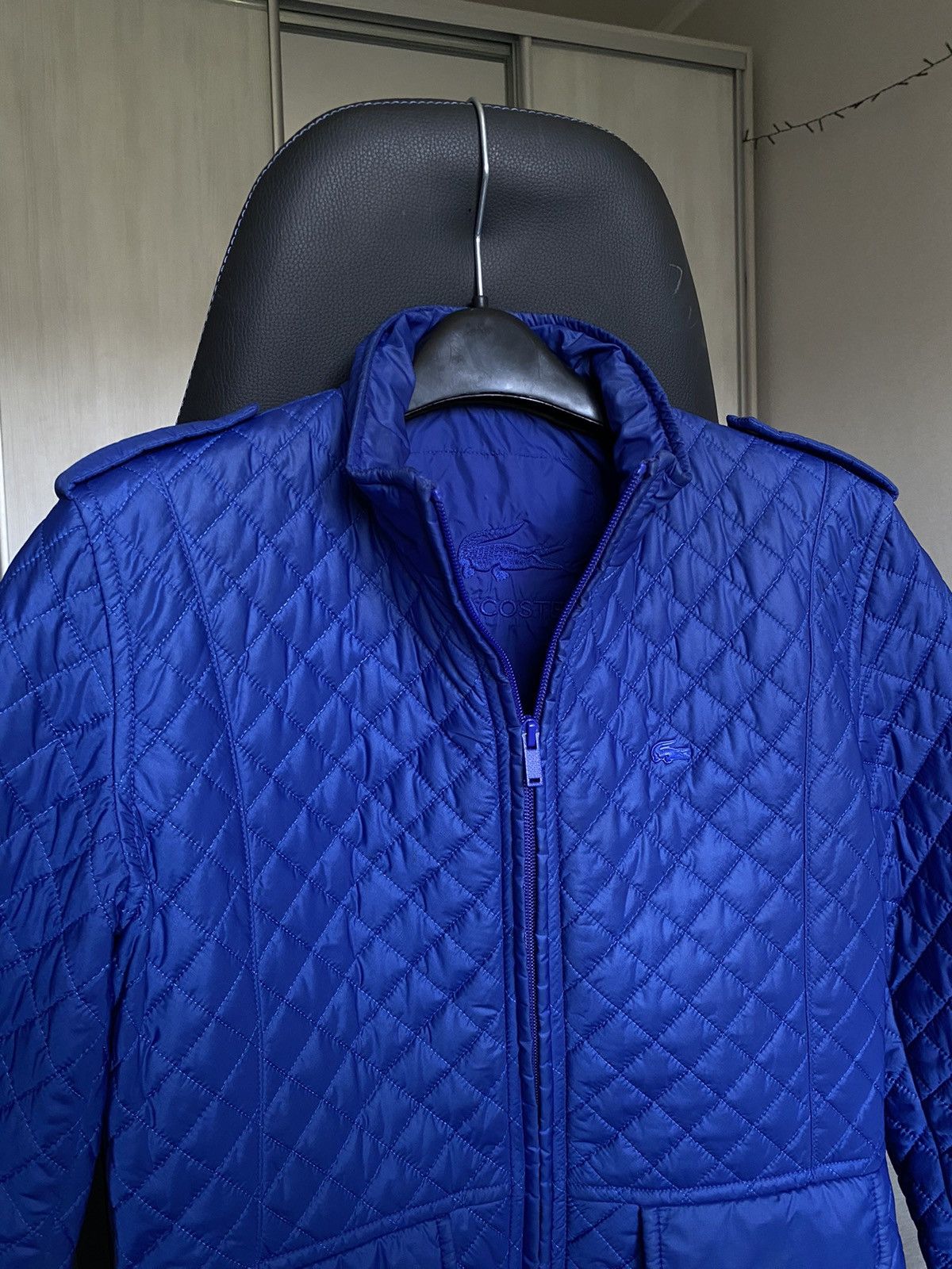Lacoste × Vintage Lacoste quilted jacket women blue small logo Size M / US 6-8 / IT 42-44 - 3 Thumbnail