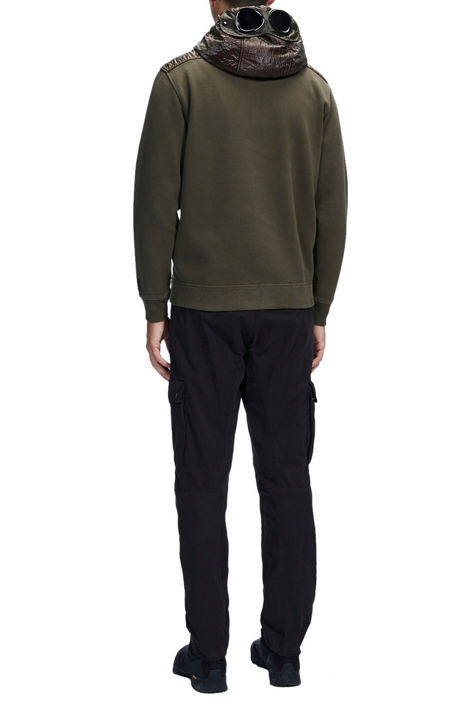 C.P. Company o1y1224 Two-tone Hoodie in Military Green/Brown Size US XS / EU 42 / 0 - 4 Thumbnail